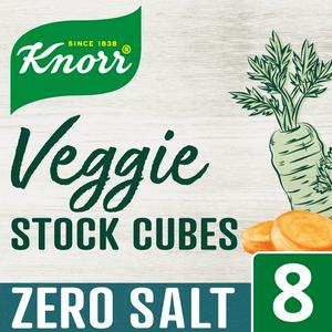 Knorr Vegetable Stock Cubes Zero Salt 8 s, 72g Best Before 4/24