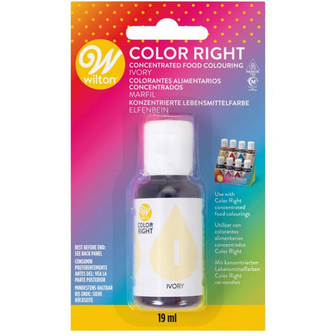 WILTON COLOR RIGHT FOOD COLOR -IVORY- 19ML best before 8/23 (Ref r3)