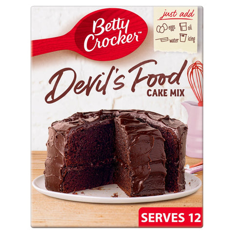 Betty Crocker Devil's Food Chocolate Cake Mix 425g, best before 28/06/25, damaged box, taped