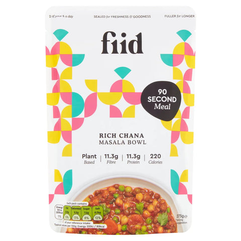 Fiid Rich Chana Masala 275g, Best before 12/25, the pack may come scruffy