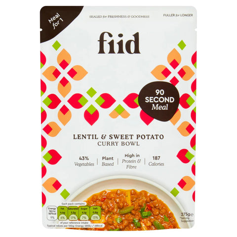Fiid Lentil & Sweet Potato Curry 275g, Best before 22/02/26