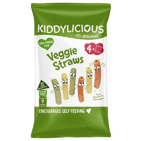 Kiddylicious Veggie Straws Baby Snack 9 Months+ - Best Before 04/25, open pack, taped