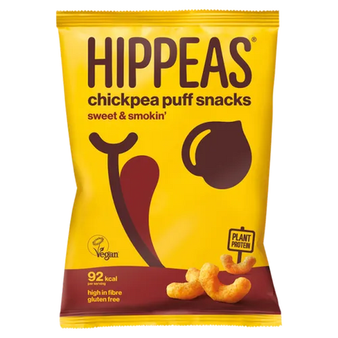 HIPPEAS Limited Edition Chickpea Puff Snacks Sweet & Smokin' 78g- best before 23/01/25