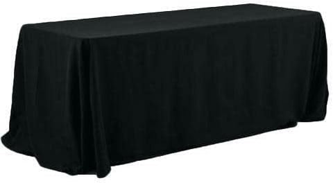 Sterling Mill Seamless Finish Polyester Rectangle Tablecloth (Plain Black, 52"x70") condition new, missing original bag