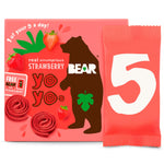 BEAR Fruit Yoyos Strawberry Multipack 5x20g, best before 06/25, dented box