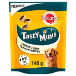 Pedigree Tasty Minis Cheese & Beef Nibbles Dog Treats 140g Best before 11/07/25