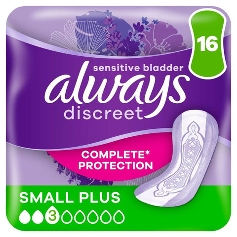 Always Discreet Incontinence Pads S Plus 16 per pack (Ref E296)