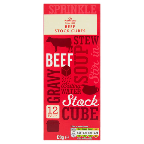 Morrisons Beef Stock Cubes 12's 120g, best before 23/08/24