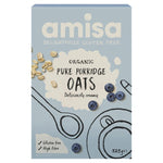 Amisa Organic Gluten Free Pure Porridge Oats 325g best before 03/25 scuffy pack-