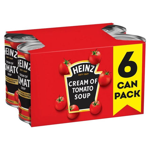 Heinz Cream of Tomato Soup  6 x 400g  best before 3/25, damaged pack, taped