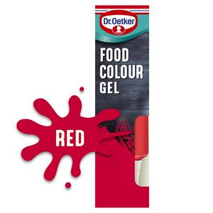 Dr. Oetker Red Food Colour Gel 15g, best before 01/25, damaged/ missing box (Ref TG3-4)