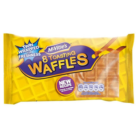 McVitie's Toasting Waffles 8 per pack - best before 5/2/24 - (ref e292, t7-1)