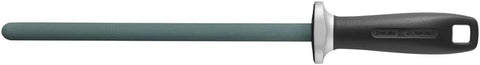 ZWILLING Ceramic Sharpening Steel, Length: 23 cm, Black Plastic Handle with Suspension Eyelet- new but open box, marks on steel