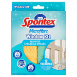 Spontex Microfibre Window Kit- scuffy pack