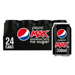 Pepsi Max pack of 21 x 330ml best before 12/24, broken pack and taped