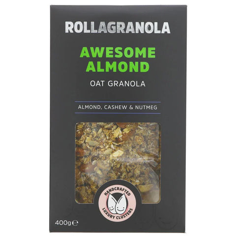 Rollagranola | Awesome Almond Granola | 400g- best before 20/03/25- damaged pack and taped, still sealed