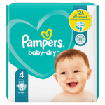 Pampers Baby-Dry Size 4, 25 Nappies, 9kg-14kg