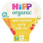 Hipp Organic Mild Vegetable Curry with Rice Toddler Tray Meal 10+ Months, 200g- best before 19/12/24