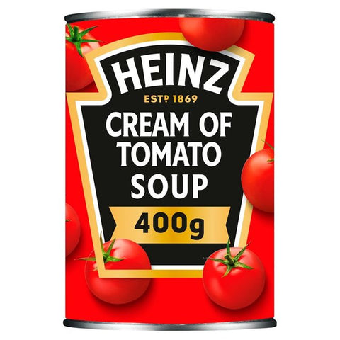 Heinz Cream of Tomato Soup 400g- best before 11/25- slight dented tins