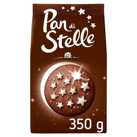 Pan Di Stelle Chocolate Biscuits with Milk (350g)- best before 29/11/25