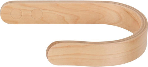 2 x Waveply Wood Curtain Holdbacks Plywood Drapery U Shaped Hook Tiebacks for Wall (Maple)- new but open scruffy box