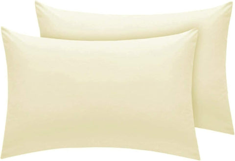 Egyptian Cotton 200 Thread Count Pillow Cases 2 Pack (Cream)- new but open packaging