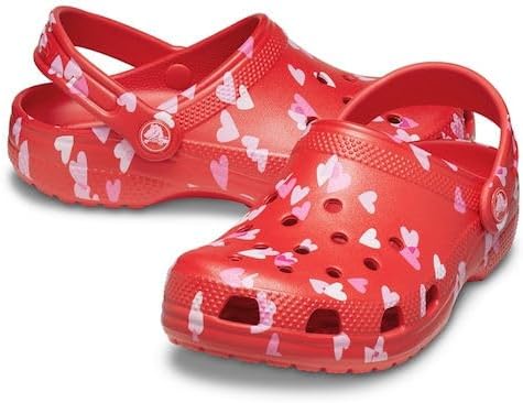 Crocs Unisex-Child Classic Graphic Clog, Cherry Red, 6 UK Child, New