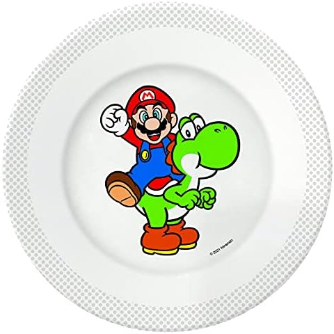 Nintendo Super Mario Breakfast Set (Bowl, Plate) White, condition new but MUG MISSING from the set, broken, scruffy box