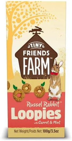 Tiny Friends Farm Russel Loopies with Carrot & Mint 100g- best before 05/26- damaged box