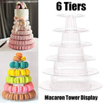 Candora 6-Layer Round Macaron Tower Cake, Dessert Stand Cake Plate- used acceptable- few scratches