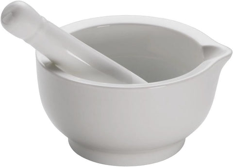 Maxwell & Williams White Basics Pestle Mortar Set, condition new, open box, small chip on rim