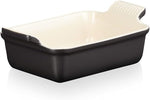 Le Creuset Heritage Rectangular Dish, Stoneware, 19 cm, 1.1 litres, Matte Black, condition new, open box