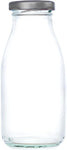 Wares of Knutsford 12 x 250ml Glass Milk Bottle & Lid- new but open scruffy box