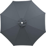 TWSOUL Replacement Parasol Fabric Cover Patio Umbrella Cloth Cover (Grey, 3 m / 8 Ribs) new but no original packaging