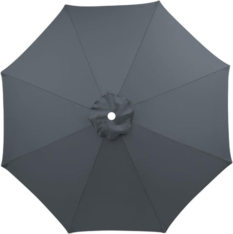 TWSOUL Replacement Parasol Fabric Cover Patio Umbrella Cloth Cover (Grey, 3 m / 8 Ribs) new but no original packaging