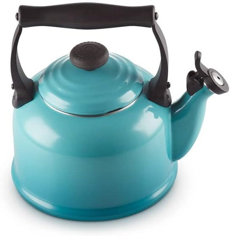 Le Creuset Traditional Stove-Top Kettle with Whistle, Suitable for All Hob Types 2.1 L, Teal- new but open scruffy box