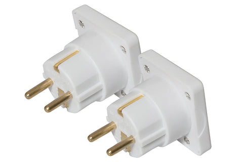 Maplin smj electrical UK to European Wall Charger Travel Adapter | White | pack of 2 (ref M9)