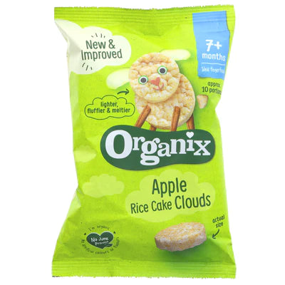 Organix Apple Rice Cake Clouds 7 months+ 40g, best before 20/03/25