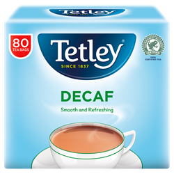 Tetley Decaf Tea Bags x 80 (250g)  best before end 12/24