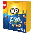 KP Salt & Vinegar Peanuts Multipack 5X30G Pack- best before 09/11/24, pack may come slightly dirty