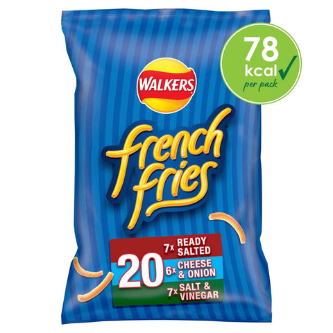 Walkers French Fries Assorted Multipack Crisps 20x18g- best before 06/07/24- broken pack, bagged, taped