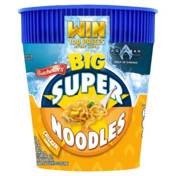 Batchelors Big Super Noodles Chicken Flavour 100g, best before 07/25- slight dirty pot