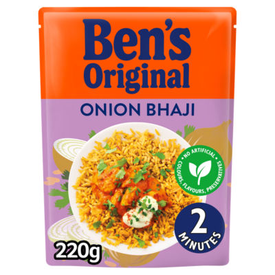 Ben's Original Onion Bhaji Rice 220g- best before 14/11/24-(ref T17-1)