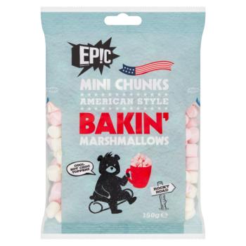 Epic Mini Chunks American Style Bakin' Marshmallows 150g, best before 28/6/24 (Ref Tb2)