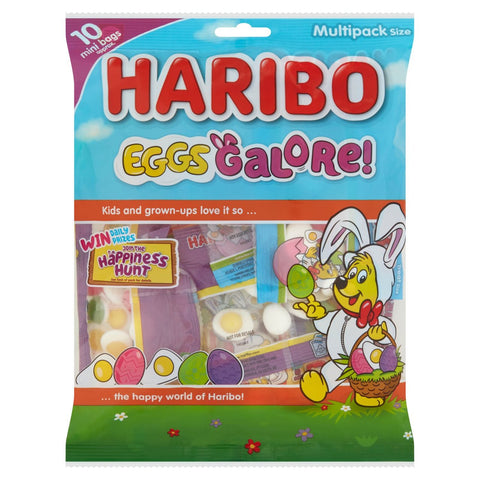 HARIBO Eggs Galore 10x16g=160g Mini Multipack Easter Sweets Trestsize Bags- best before 04/24