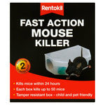 Rentokil Fast Action Mouse Killer (Pack of 2) - best before 11/25