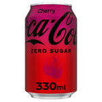 Coca-Cola Zero Sugar Cherry 330ml- best before 31/01/25- dirty/dented cans