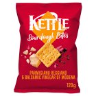 Kettle Parmigiano Reggiano & Balsamic Vinegar of Modena Sourdough Bites 120g- best before 28/04/24- scuffy packs, may comes some crushed in the pack- (ref T5-3)
