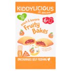 Kiddylicious Peach & Banana  Fruity Bakes  Baby Snacks 12months + (6 x 22g) best before 02/25- scruffy pack