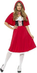 Smiffys Red Riding Hood Costume, Red with Longer Length Dress & Cape, used - acceptable condition, M size (UK 12-14) (Ref tt126)